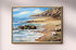 raw wood framed original coastal nautilus wall art print